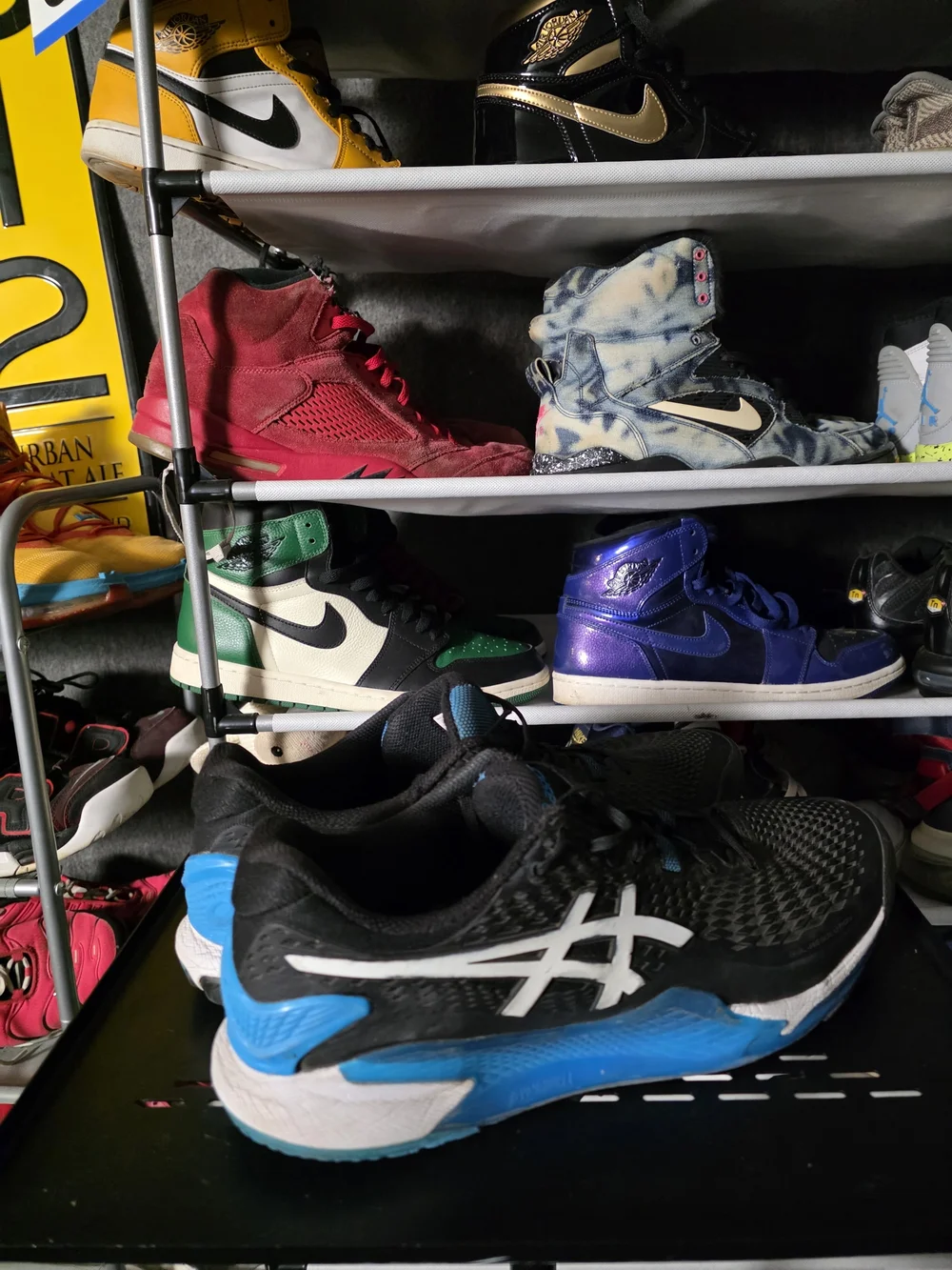 🔥 ASICS Gel Resolution 9 Men Size 13 Black & Blue Running Shoes